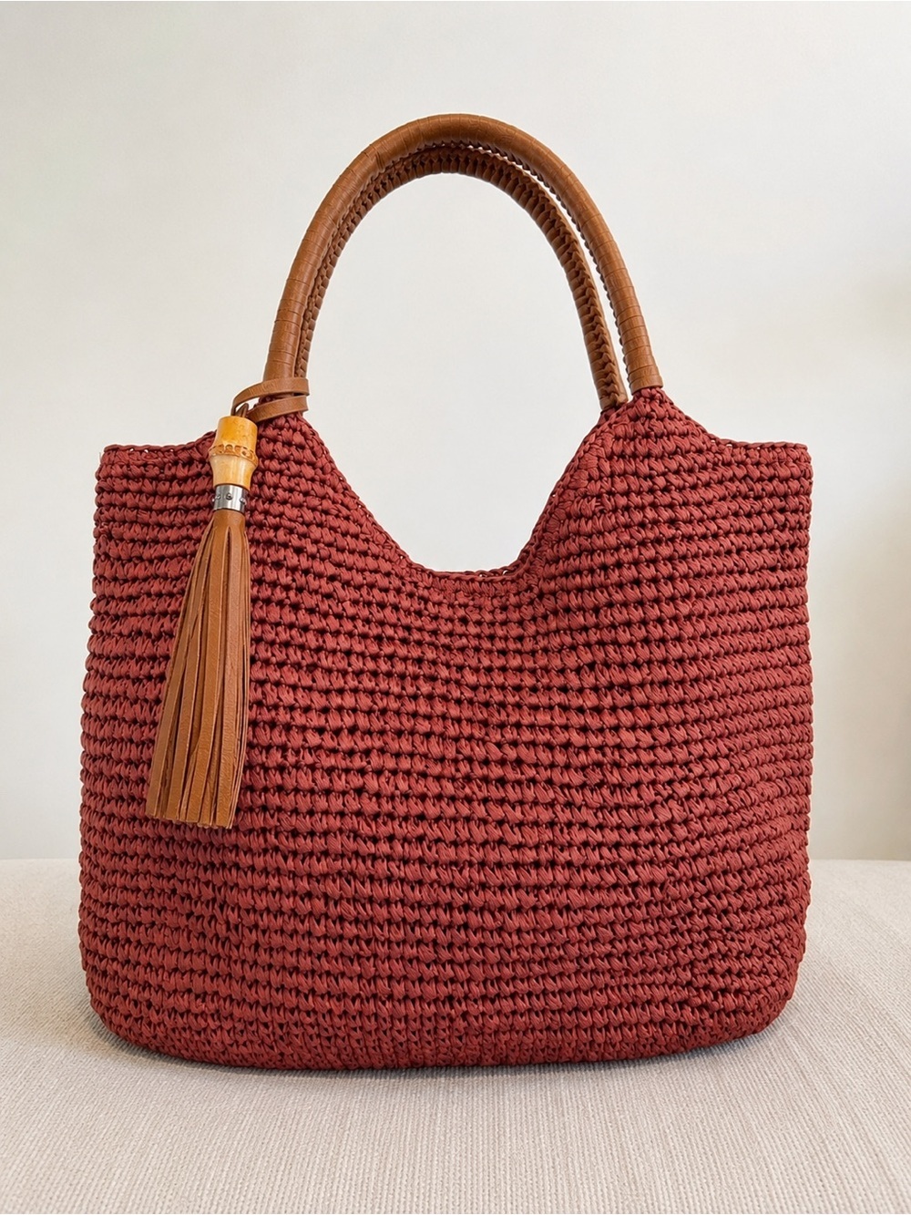 Tommy Bahama | Brick Red Woven Hobo Style Coastal Summer